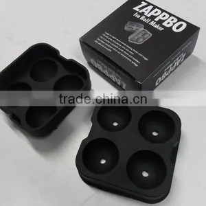 New Round Ice Balls Maker Silicone Tray Four Large Sphere Molds thumbnail-6