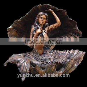 Cast Bronze Mermaid Sculpture thumbnail-1