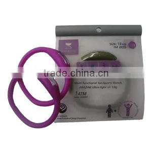 3ATM Ion Silicone Wristband Watch With Plastic Box thumbnail-1
