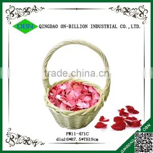 Cheap Wicker Decorate Flower Girl Basket Wedding thumbnail-2