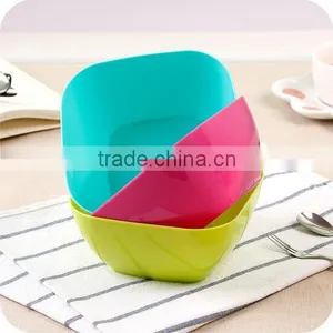 Colorful Plastic Fruit Bowl Snack Tray Nut Bowl Candy Tray Salad Bowl Plastic thumbnail-3