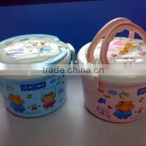 Plastic Round Dual Portable Lunch Boxes/Insulation Boxes thumbnail-1