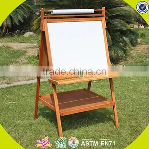 2017 Wholesale Kids Wooden Double Sided Ease Portable Children Wooden Double Sided Easel Best Wood Double Sided Easel W12B104 thumbnail-1