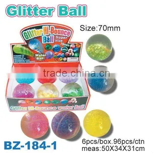 Novelty 70mm TPU Water Glitter Bouncing Ball thumbnail-1