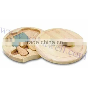 AM-1385 Wooden Board With 3pc Cheese Knife Set thumbnail-1