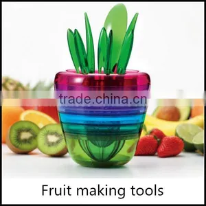 10 in 1 Fruit Salad Making Tools Manufacturer,Unique 10PCS Fruit Salad Making Tools for Sale,OEM Fruit Salad Maker Tools thumbnail-1