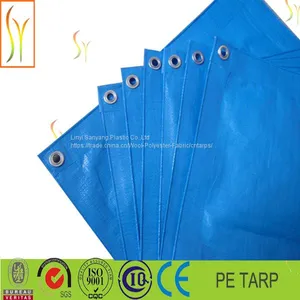 PE Tent Tarpaulin in Various Colors.refugee Shelter,knitted Mesh Tarp thumbnail-2
