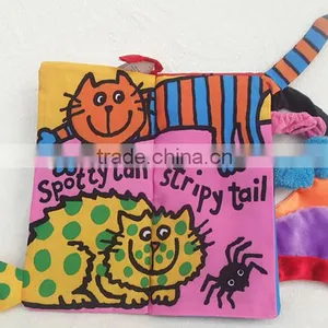 Soft Safety Kitty Tails Cloth Book Infant Educational Early Unfolding Developmental Baby Toy thumbnail-1
