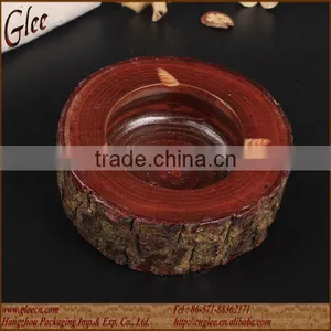 Natural Bark Wood Ashtray thumbnail-2