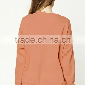 Custom Crewneck Sweatshirt Oversized Sublimation Spring Pullover Sweatshirt Without Hood For Young Ladies College thumbnail-4