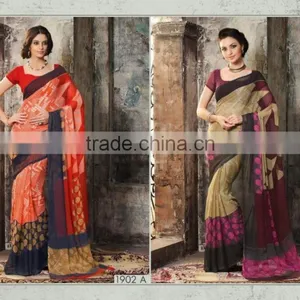 On Classical Chiffon Fabric Printed Designer Saree thumbnail-1