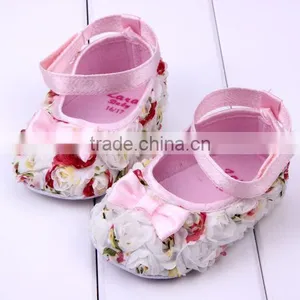 2014 New Baby Product Girls Lace Flower Cotton Infant Baby Shoe Newborn Lace Baby Shoes for Girls thumbnail-5