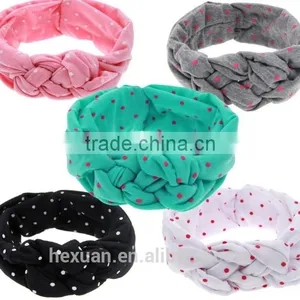Cheap Kids Flower Floral Elastic Hairband Turban Rabbit Bowknot thumbnail-2