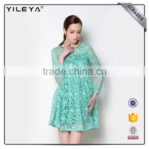 Eco-Friendly Round Collar Girls Dresses 7-16 thumbnail-2