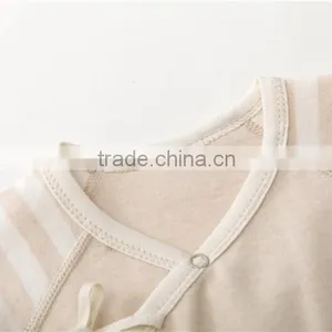Wholesale 100% Organic Striped Baby Bodysuit Baby Jumpsuit Striped High Quality Baby Rompers thumbnail-3