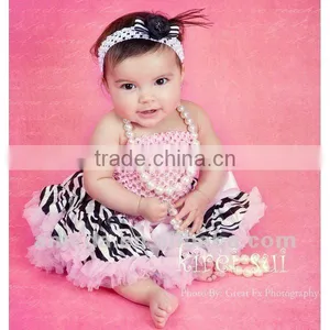 Girls Baby Light Pink Zebra Printed Pettiskirt WR6B thumbnail-1