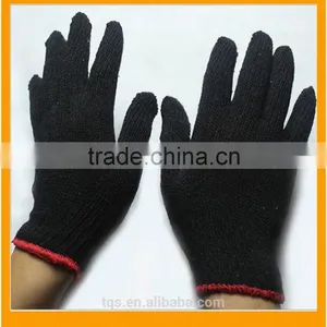 Working Knitted Black Cotton Gloves thumbnail-1