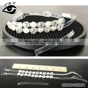2017 New Arrival Beautiful Pearl Crystal Anklets for Shoes Decorations thumbnail-2