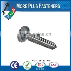 Made In Taiwan DIN 7971 C ISO 1481 450 HV Standard Slotted Pan Head Tapping Screw With Cone End Type C thumbnail-1