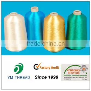 Color DTY 100% Polyester Twisted Yarn for Labels Warp and Waft Bot thumbnail-1