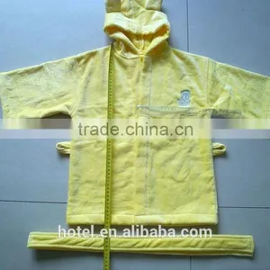 100% Cotton Colored Velour Kids Bathrobe thumbnail-1