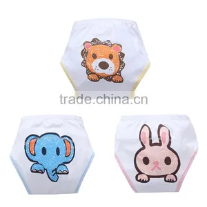 Lovely Cartoon Animal Design 3 Layers Printed Waterproof Pure Cotton Baby Diaper thumbnail-1