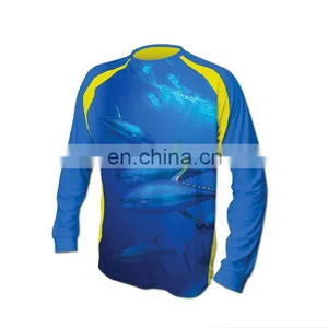 OEM Round Neck Protection Custom Functional Fishing Shirts thumbnail-2