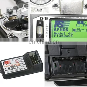 Original Flysky FS-T6 Rc Airplane 2.4GHz 6CH Mode 2 Transmitter Receiver R6-B for RC Quadcopter thumbnail-4