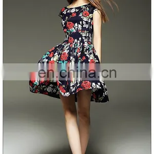 High Quality Sleeveless Super Dress Fashion Elastic Waist Dress Summer 2016 thumbnail-2