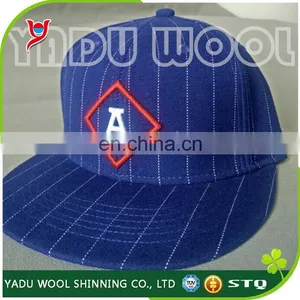 2017 Sunmmer Best Sell Well-prestigious Italian 100 Wool Blue Customized Best Buy Material Baseball Snapback Cap/hat Fabric thumbnail-3