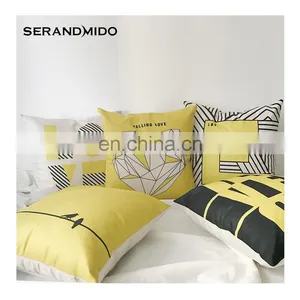 Cute Words Square 100% Polyester Custom Extra Large Linen Cushion Covers thumbnail-1