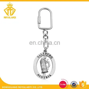Factory Price Spin Custom Keychain in Silver Plating thumbnail-1
