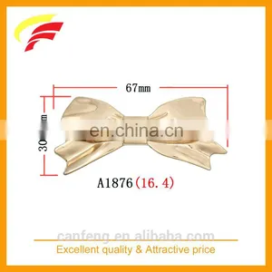 Zinc Alloy Metal Butterfly Knot Shape Press Clamp Belt Buckle With Custom Size thumbnail-1