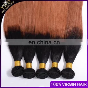 Brazilian Ombre Silky Straight Wave Hair 1b/30 Brazilian Virgin Human Hair Body Weave Brazilian Wavy Hair thumbnail-3