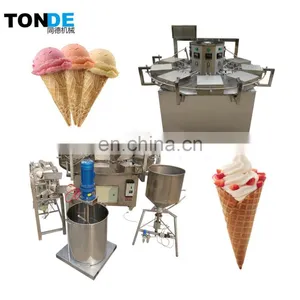 Cone Baking and Rolling Machine For Making Ice Cream Cone thumbnail-1