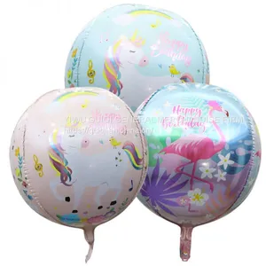 New Arrival 22 Inch Round 4D Balloon Decoration Balloon Unicorn Balloon Flamingo Baloon in Stock Fast Delivery Hot Sale thumbnail-1