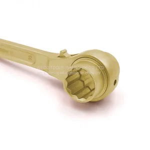 WEDO Non Sparking Aluminum Bronze Doudle Side Ratchet Wrench thumbnail-4