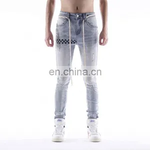 DiZNEW 2019 Manufacturer Street Mens Printed Slim Fit Jeans thumbnail-3