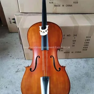 Factory Hot Sale Brand Flamed Student Handmade Maple and Spruce Cello The Back of a Cello is Often Made of One or Two Cut Pieces of Solid Maple, and Maple is Also Used for the Sides and Neck thumbnail-1