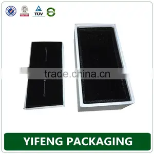 Luxury Velvet Black White Cardboard Paper Gifts Cufflink Box thumbnail-4