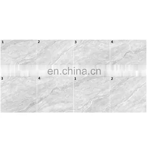 Infinite Continuous Pattern Elegant Grey Marble Thin Tiles, Marble Tiles For Wall and Floors JM88383D thumbnail-1