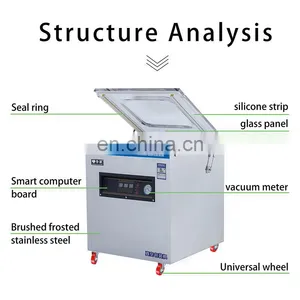 CE Single Chamber Vacuum Sealer Food Chicken Clothes Meat Sea Fruit And Vegetable Beef Vacuum Packing Machine thumbnail-4