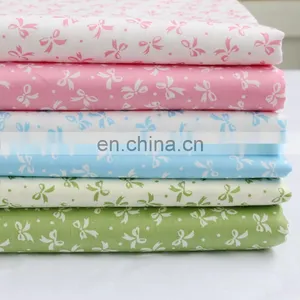 Cotton Twill Printed Fabric, Six Color Small Bow Kindergarten Baby Bedding Pure Cotton Fabric thumbnail-1