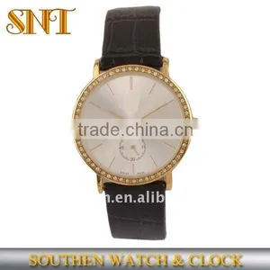 SNT-B025 Men Japan Movement Genuine Leather Quartz Watch thumbnail-1