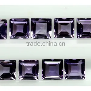 7MM AAA Quality Natural Brazil Amethyst Square 9 Pieces Lot Gems With Amazing Luster ( Aini Gems ) thumbnail-2