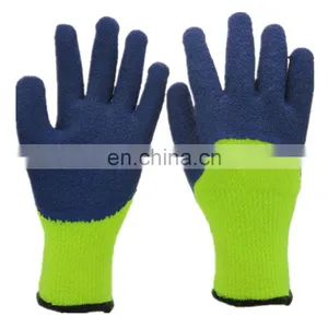 Best Selling Acrylic Knitted Cuff Wrinkle Latex Coated Safety Working Gloves thumbnail-1