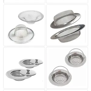 Industrial-Stainless-Steel-Perforated-Mesh-3-1-2-Corner-Kitchen-Sink-Stopper-Food-Waste-Drain-Deep-B