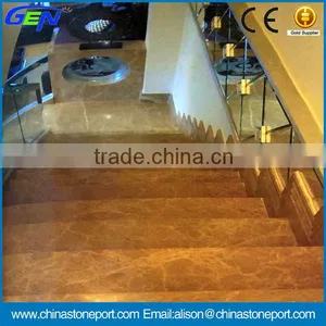 Interior Cheap Polished Light Grey Marble Stone Risers & Stairs thumbnail-1