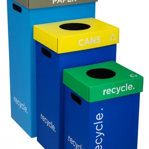 Factory Supplier Recyclable PP Coroplast Sheet Waste Bins thumbnail-1