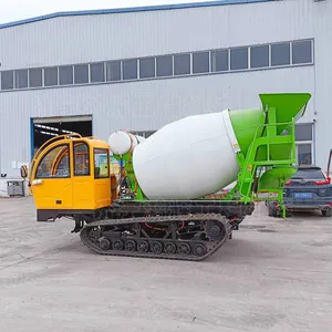 Concrete Crawler Tank Trucks and Rubber Crawler Tank Trucks for Farmland Renovation, Cement Mixer Trucks thumbnail-2